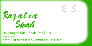 rozalia spah business card